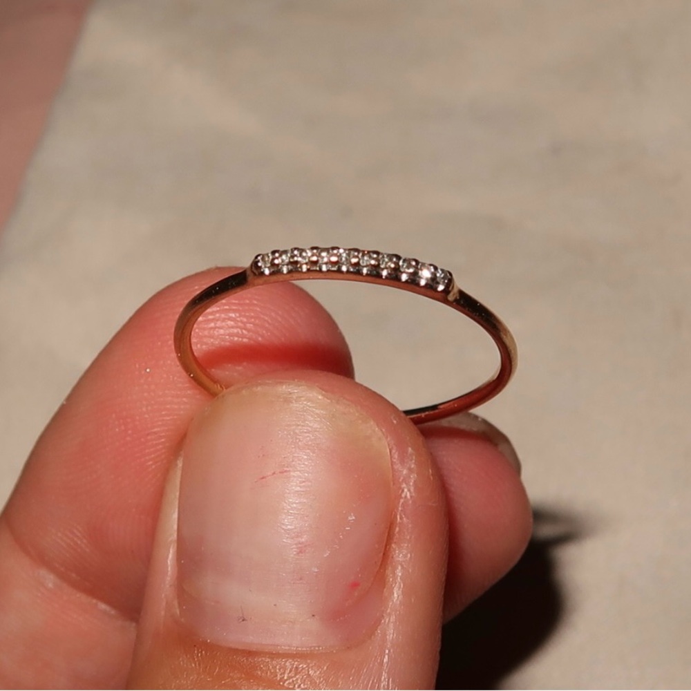 Kendra Scott Mila 14k Yellow Gold Band Ring in White Diamond